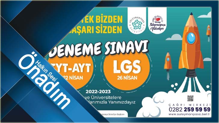 Süleymanpaşa Belediyesinden öğrencilere ücretsiz sınav desteği