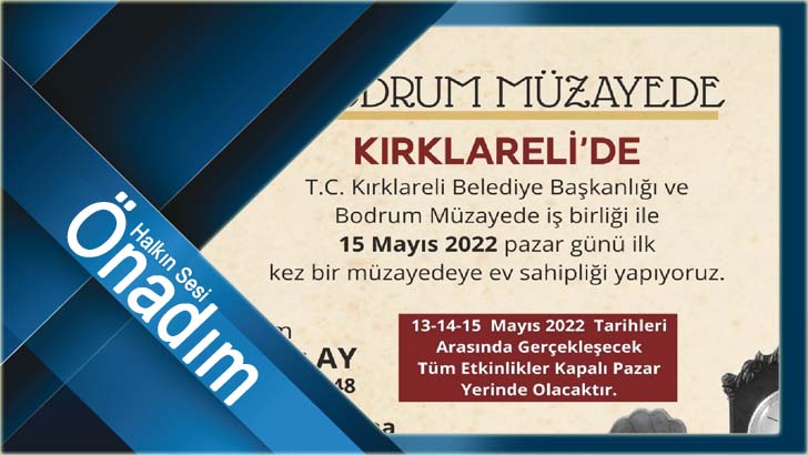 Kırklareli, ilk kez bir müzayedeye ev sahipliği yapacak