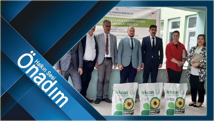 16 üreticiye yüzde 75 hibe destekli yerli ayçiçeği tohumu verildi