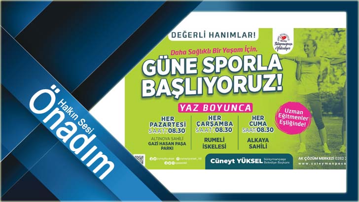 Süleymanpaşalı kadınlar güne sporla başlayacak