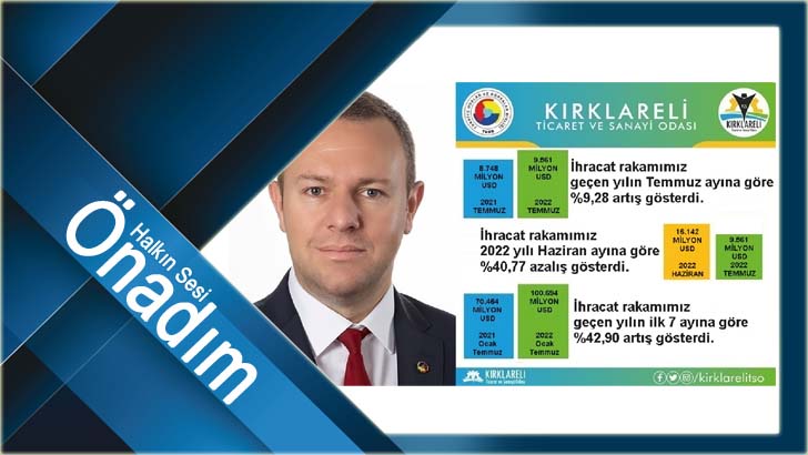 Ilık’tan Temmuz Ayı İhracat Değerlendirmesi