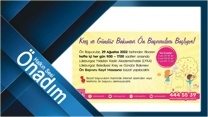Lüleburgaz Belediye Kreş ve Gündüz Bakımevi açılıyor!