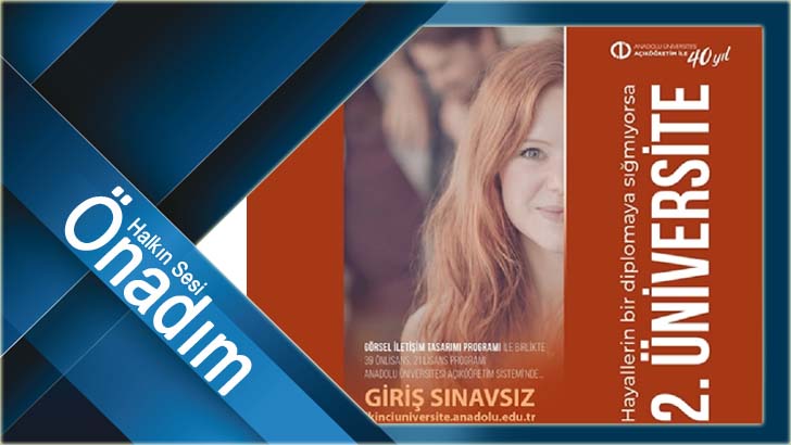 Anadolu Üniversitesi Sınavsız İkinci Üniversiteye Çağırıyor