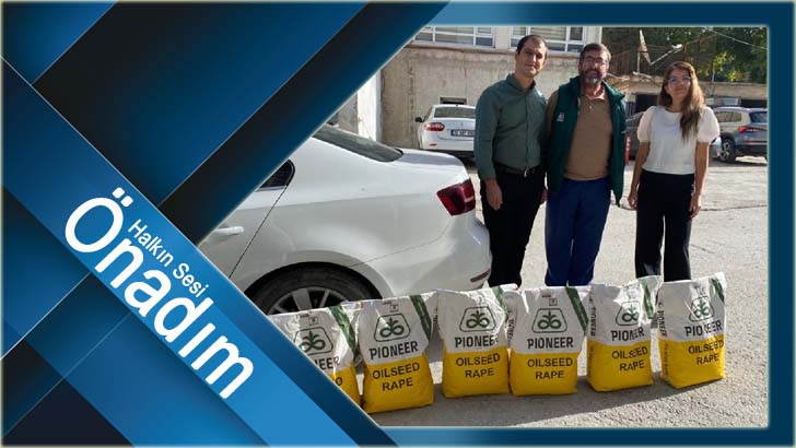 66 çiftçiye 270 paket kanola tohumu dağıtıldı