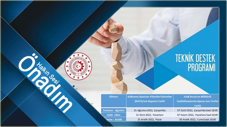Temmuz- Ağustos Dönemi Teknik Destek Programı Sonuçları Açıklandı