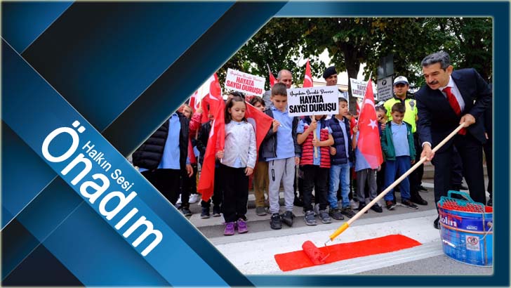 Yaya çizgilerini kırmızıya boyadılar