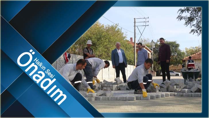 Ergene Belediye Başkanı Rasim Yüksel devam eden yol çalışmalarını inceledi