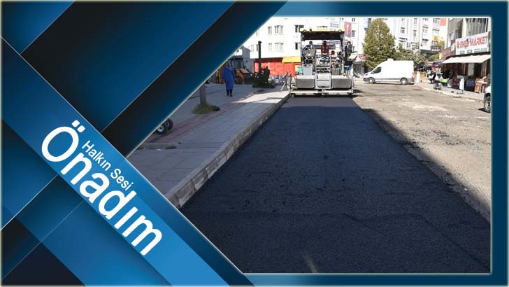 Çerkezköy ilçesi Uğur Mumcu Caddesinde sıcak asfalt serimi tamamlandı