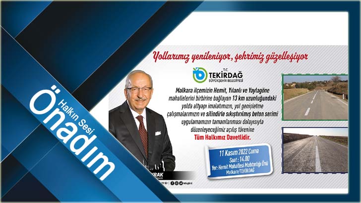 Hemit, Yılanlı ve Yaylagöne Mahalleleri Bağlantı yolu düzenlenen Törenle hizmete açılıyor