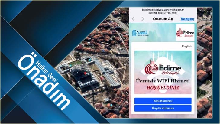 Edirne Belediyesi Ücretsiz Wifi hizmetini başlattı