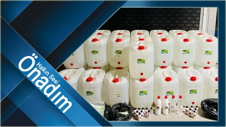 1100 litre kaçak etil alkol ele geçirildi