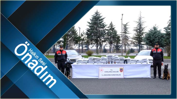 Jandarmadan Kırklareli tarihinin en büyük uyuşturucu operasyonu