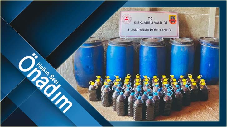 1550 litre sahte içki ele geçirildi