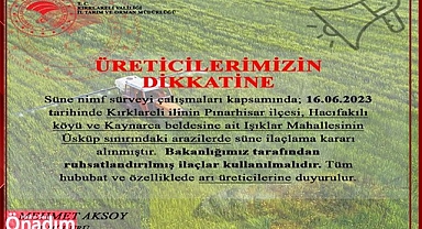 İl Tarım Orman Müdürü Aksoy'dan çifçilere uyarı