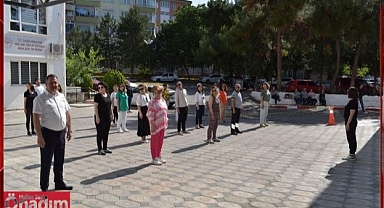 Kırklareli’nde Sağlık Çalışanları Güne Egzersizle Başlıyor