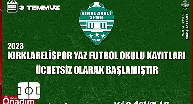 Kırklarelispor Yaz Futbol Okulu Kayıtları Başladı