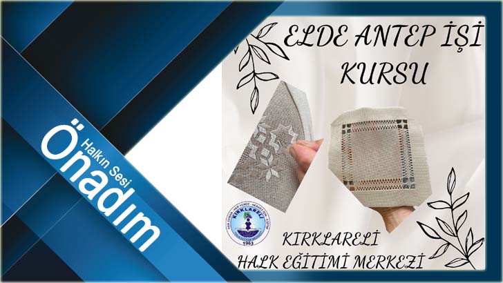 Halk Eğitimi’nden Elde Antep İşi Kursu