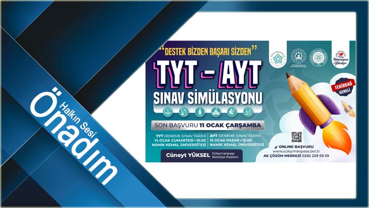 Süleymanpaşa Belediyesinden gerçeğini aratmayan deneme sınavı hizmeti