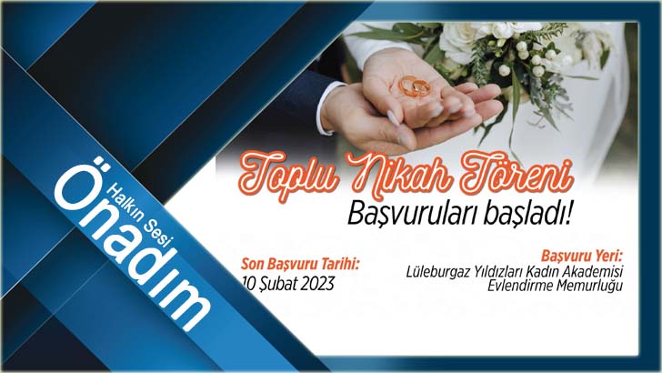 Toplu Nikah Töreni başvuruları başlıyor!
