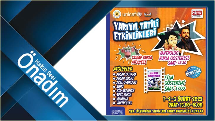 Lüleburgaz’da yarıyıl tatili etkinlikleri başlıyor!