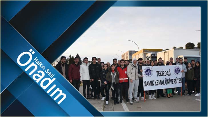 NKÜ’de Deprem Bölgesi İçin Toplanan Yardımlar Dualarla Uğurlandı