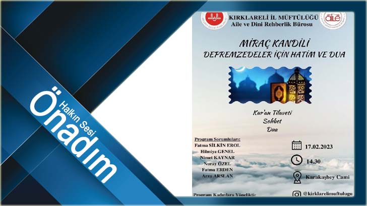 Depremzedeler İçin Hatim ve Dua