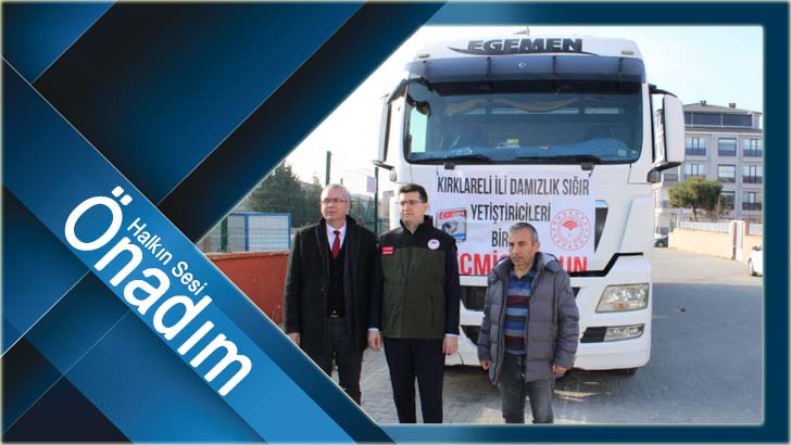 Afetzede hayvancılara yem yardımı