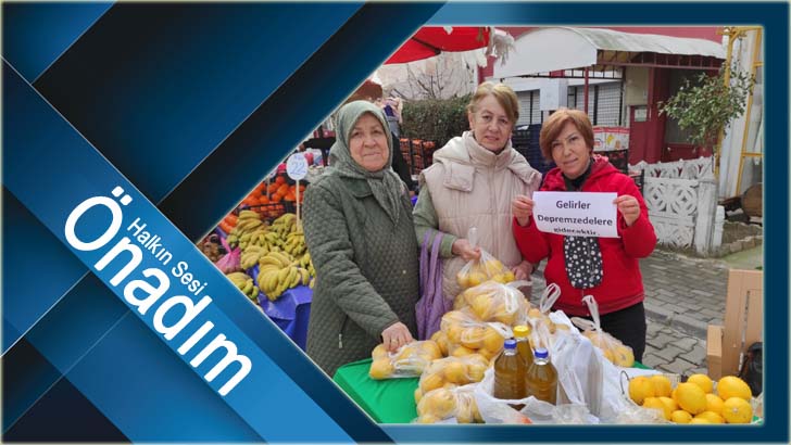Pazarda sattı, gelirini depremzedelere bağışladı