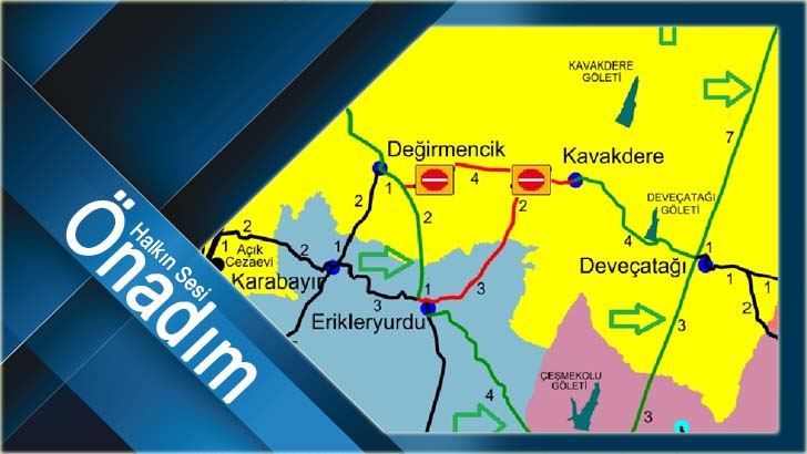 Değirmencik ile Kavakdere Köy Yolu Trafiğe Kapatıldı