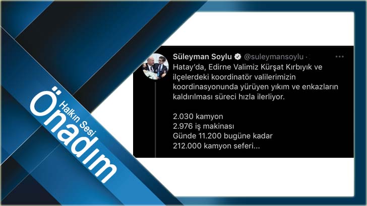 Edirne Valisi Kırbıyık Afet Bölgesindeki Görevine Devam Edecek