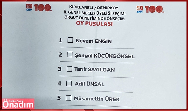 Demirköy’de adaylar belli oldu