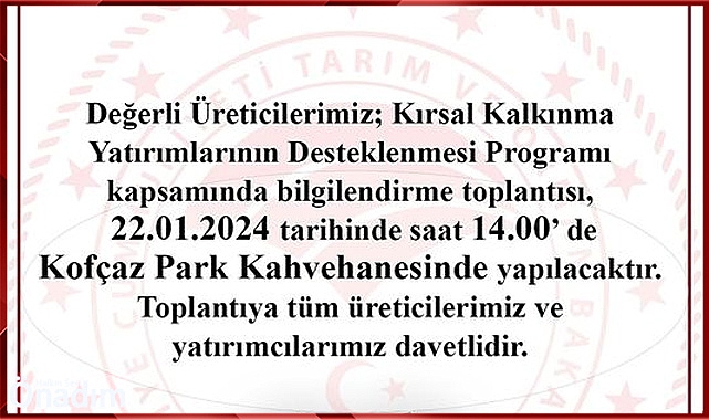 İl Tarım Orman Müdürlüğü açıkladı!