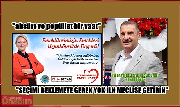 İYİ Parti’den Becan’a ‘Emekli Kart’ Çağrısı “Seçimi Beklemeye Gerek Yok Getirin İlk Mecliste Onaylayalım”