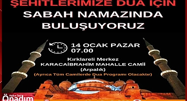 Kahraman şehitlerimiz için sabah namazı