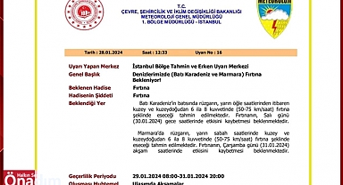 Kırklareli Valiliği'nden Meteorolojik Uyarı