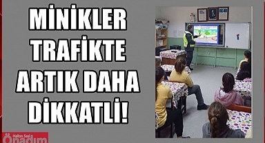 Minikler Jandarma Ağabeylerini pürdikkat dinledi