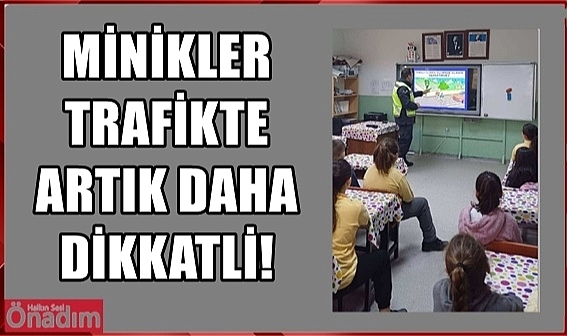 Minikler Jandarma Ağabeylerini pürdikkat dinledi