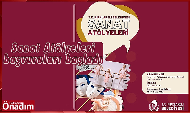 Sanat Atölyeleri başvuruları başladı