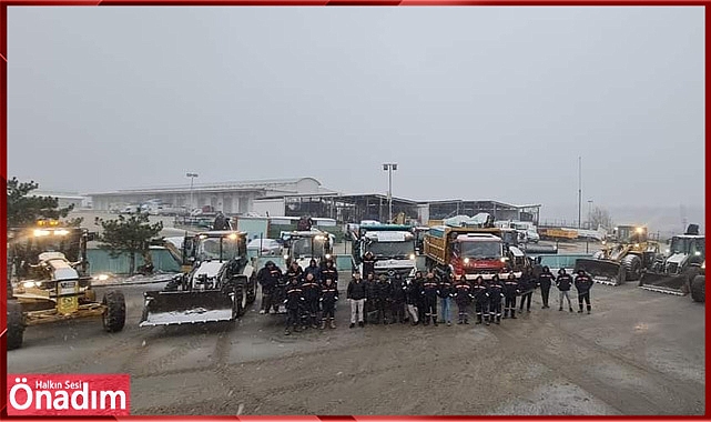 Süleymanpaşa kar ile mücadelede