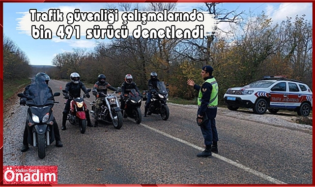 Trafik güvenliği çalışmalarında bin 491 sürücü denetlendi