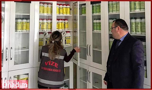 Vize'de Bitki Koruma Ürünlerinin Bayilerine Denetim Yapıldı