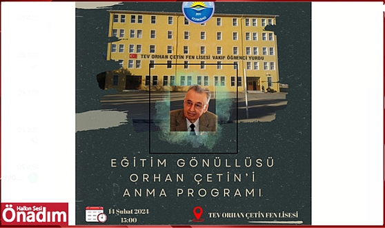 Eğitim Gönüllüsü Orhan Çetin Anılacak