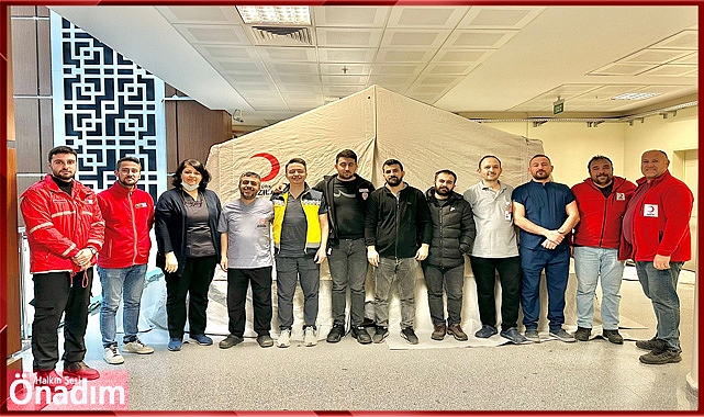 Hastanede; Çadır Kurma Eğitimi Verildi.