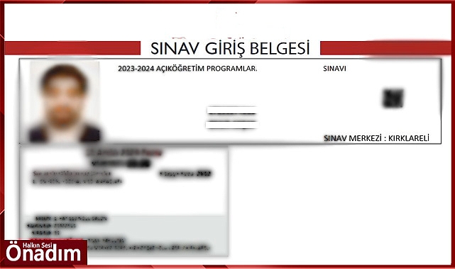 Sınava Giriş Belgeleri Yayınlandı.
