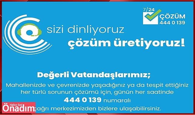 Belediye'nin Çağrı Merkezi vatandaşın hizmetinde