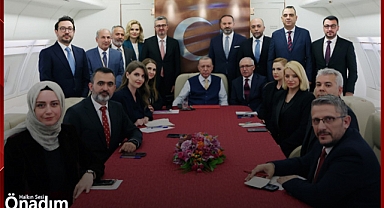 Cumhurbaşkanı Erdoğan, Irak dönüşü uçakta gazetecilere açıklamada bulundu