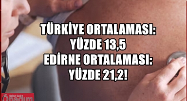 Edirne’deki bu ölüm sebebi Türkiye ortalamasının da üzerinde!