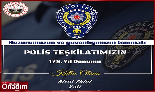 Kırklareli Valisi Birol Ekici:” Türk Polis Teşkilatı, 179 yılın bilgi ve tecrübesiyle bugün çok daha güçlü ve etkin bir şekilde milletimizin huzur ve güvenliğinin teminatı olmuştur”