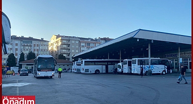 Otogarda bayram hareketliliği