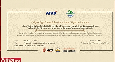 Balkan Ülkeleri Üniversiteler Arası Arama Kurtarma Yarışması Düzenlenecek